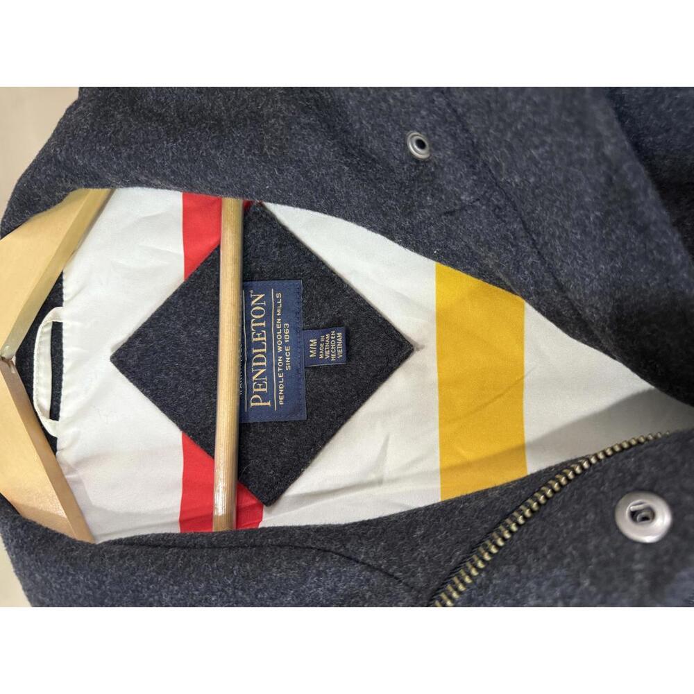 Pendleton Wool Coat Medium Gray Euc Women's - image 3